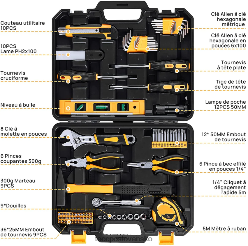 Súprava domáceho náradia 102ks TECCPO iné zbierky V6RH8X62