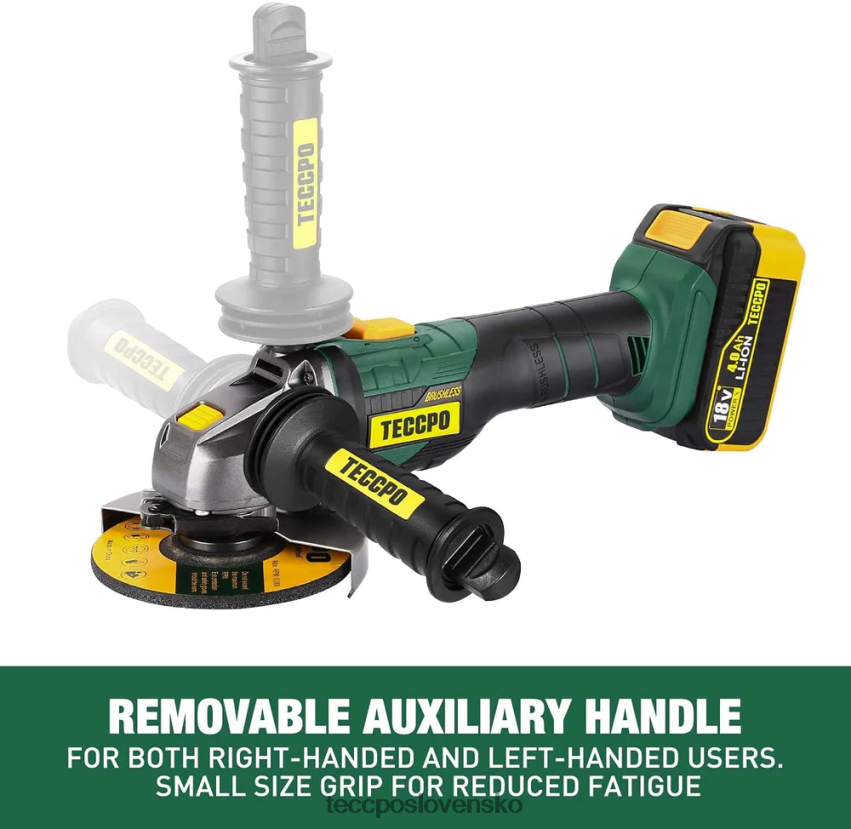 bezkartáčová akumulátorová uhlová brúska 20V max TECCPO iné zbierky V6RH8X52
