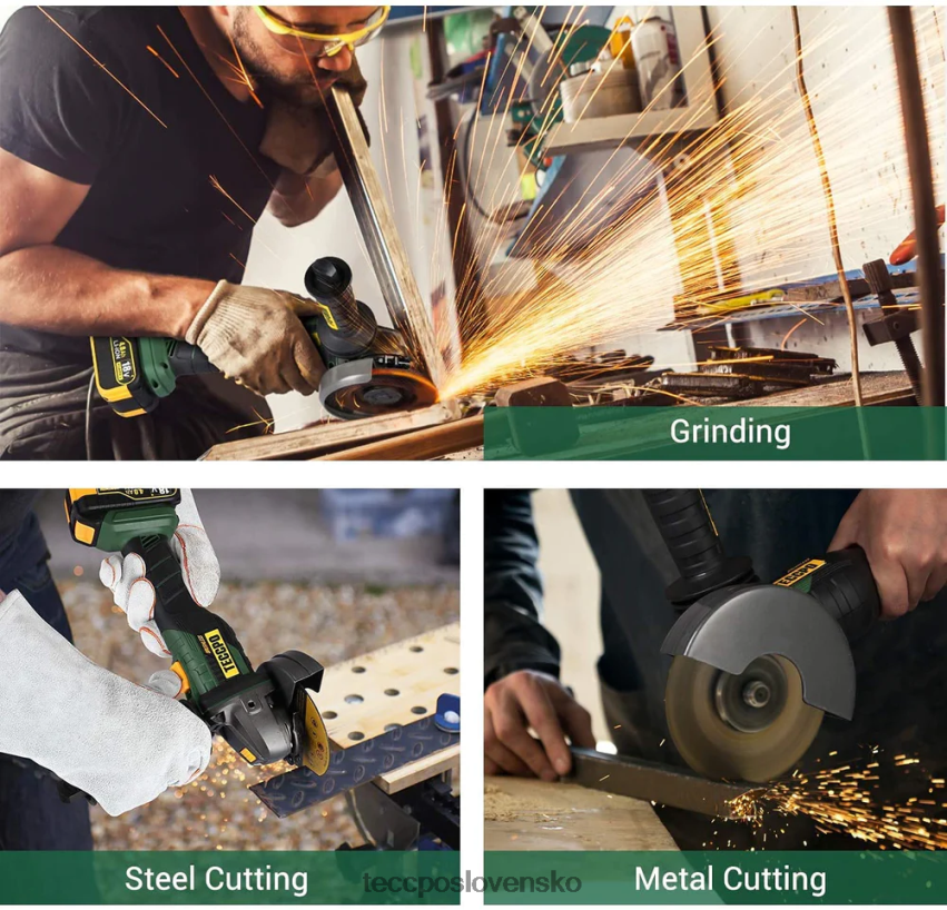 bezkartáčová akumulátorová uhlová brúska 20V max TECCPO iné zbierky V6RH8X52