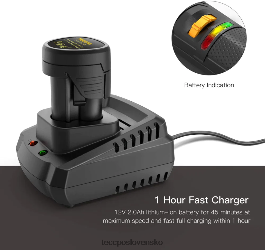 Batéria ly699-li (1 balenie) s 2,0 ampérmi pre 12V lítium-iónové batérie TECCPO príslušenstvo V6RH8X40