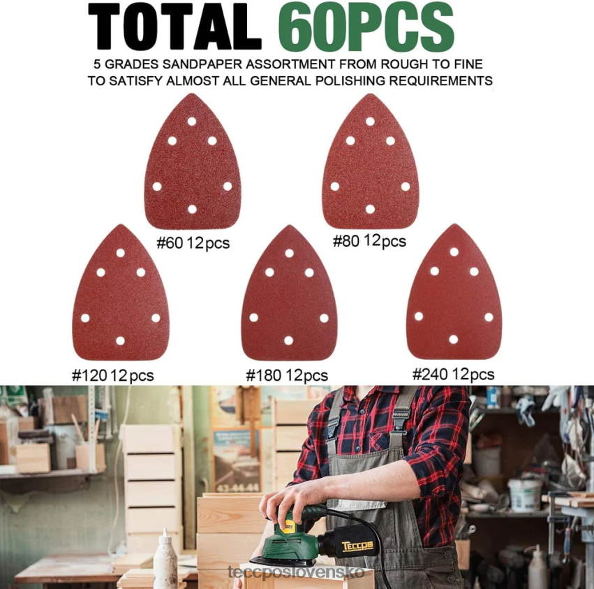 brúsny papier TECCPO príslušenstvo V6RH8X31