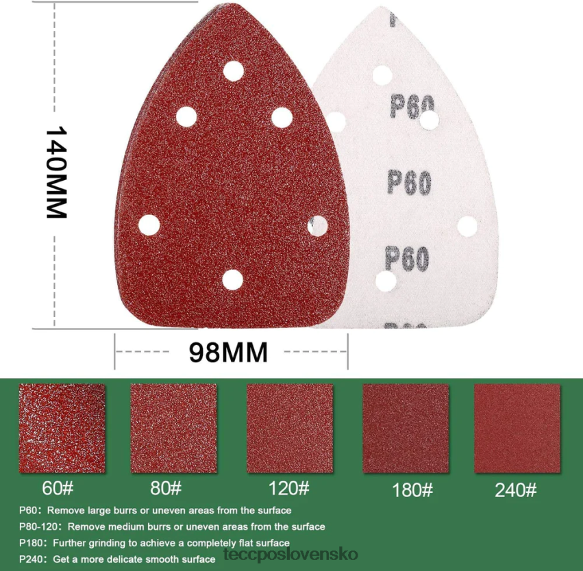 brúsny papier TECCPO príslušenstvo V6RH8X31