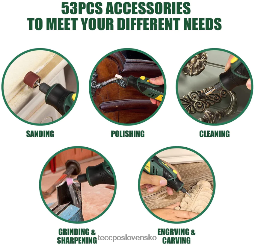 4V akumulátorové rotačné náradie TECCPO rotačné nástroje V6RH8X49