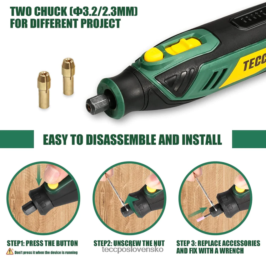 4V akumulátorové rotačné náradie TECCPO rotačné nástroje V6RH8X49