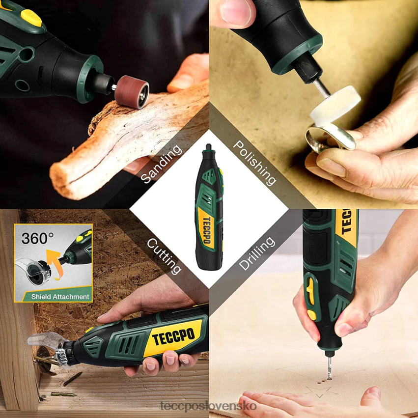 Rotačné náradie napájané 12V batériou TECCPO rotačné nástroje V6RH8X46
