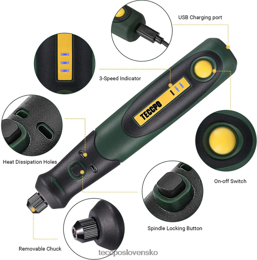 akumulátorový rotačný nástroj TECCPO rotačné nástroje V6RH8X47