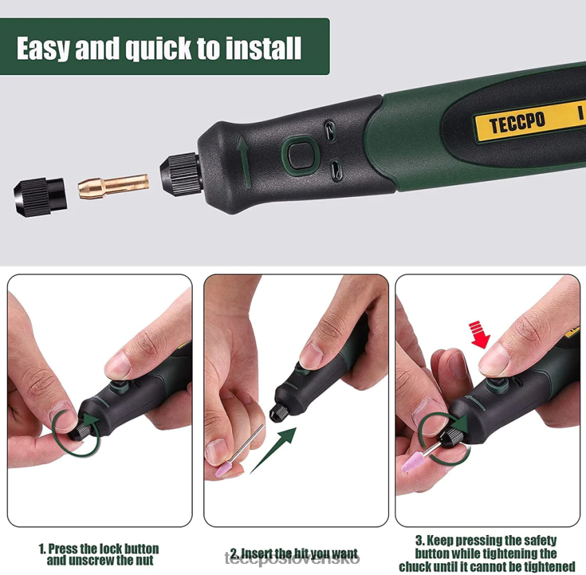 akumulátorový rotačný nástroj TECCPO rotačné nástroje V6RH8X47