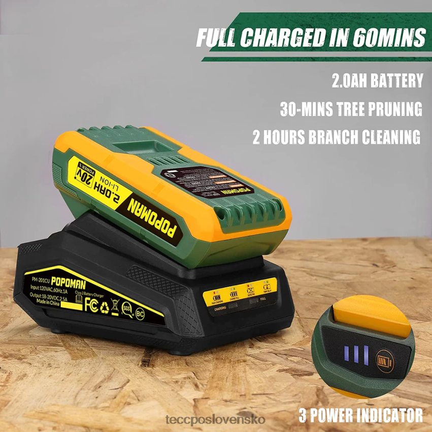 20V akumulátorová priamočiara píla TECCPO spracovanie dreva V6RH8X22