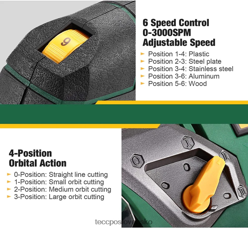 6,5 ampérová priamočiara píla 3000 spm za minútu s laserovým vedením TECCPO spracovanie dreva V6RH8X21