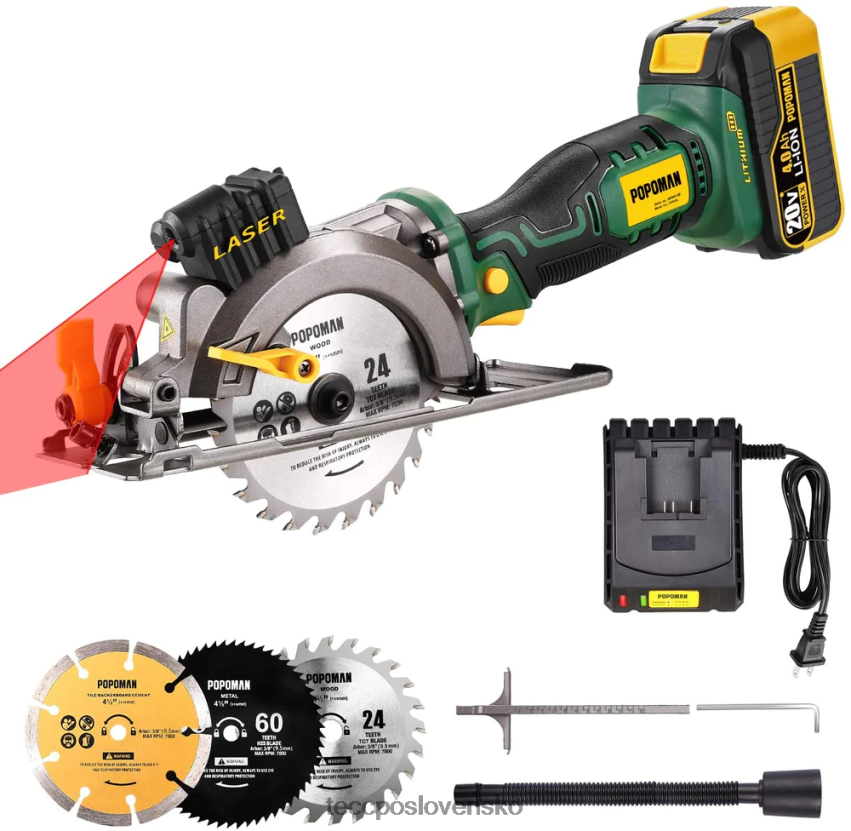 akumulátorová kotúčová píla popoman 20v max 4-1/2". TECCPO spracovanie dreva V6RH8X33