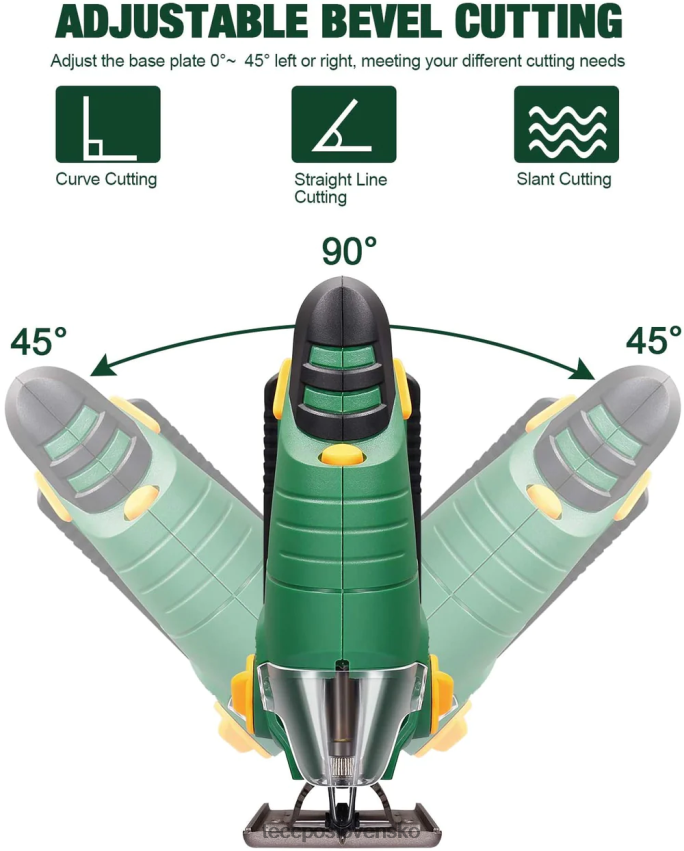 akumulátorová priamočiara píla TECCPO spracovanie dreva V6RH8X24