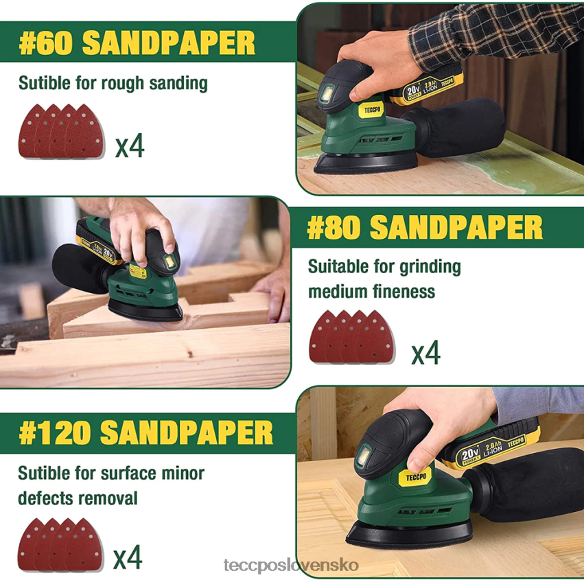 brúska na detaily TECCPO spracovanie dreva V6RH8X18