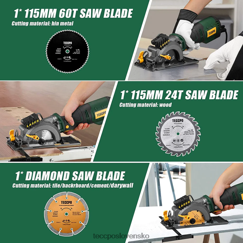 mini okružná píla TECCPO spracovanie dreva V6RH8X23