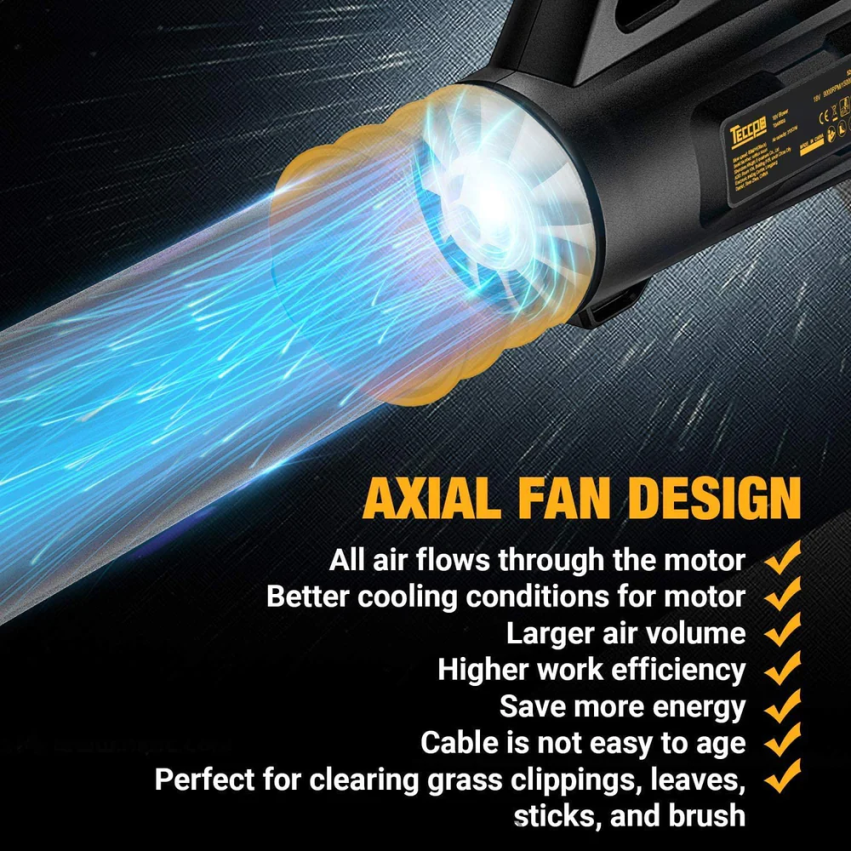 akumulátorový fúkač lístia 20V TECCPO starostlivosť o záhradu V6RH8X55