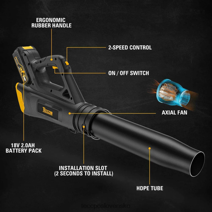 akumulátorový fúkač lístia 20V TECCPO starostlivosť o záhradu V6RH8X55