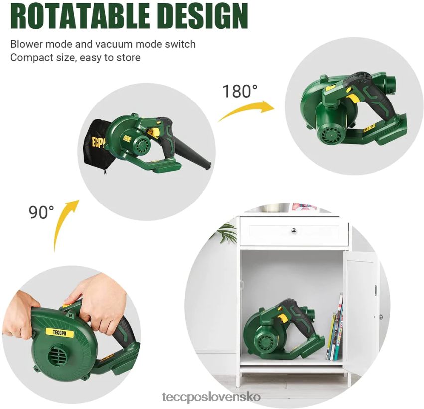 akumulátorový fúkač/zametač TECCPO starostlivosť o záhradu V6RH8X56