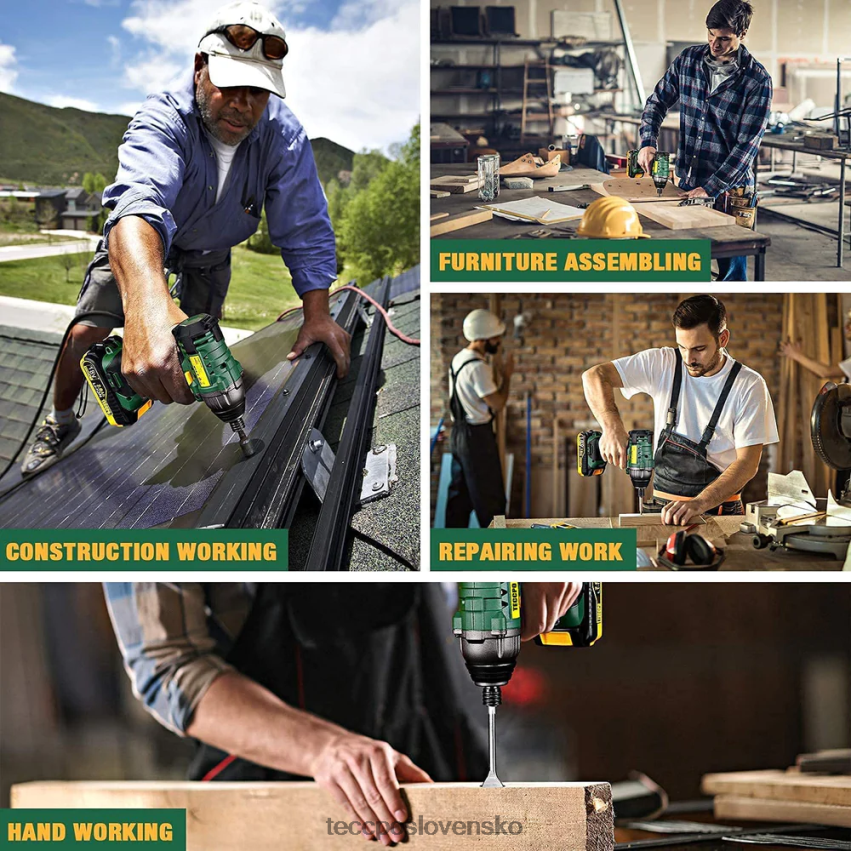 akumulátorový rázový uťahovák TECCPO vŕtačky a ovládače V6RH8X15