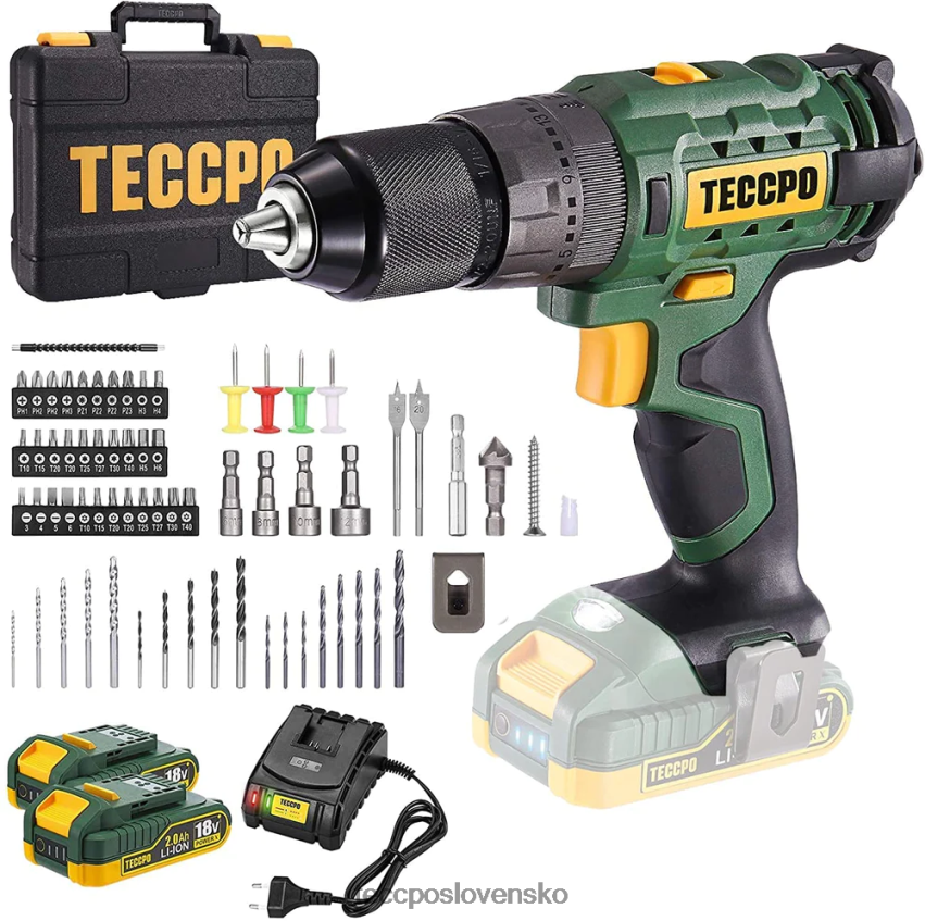 akumulátorový skrutkovač 45 nm TECCPO vŕtačky a ovládače V6RH8X14