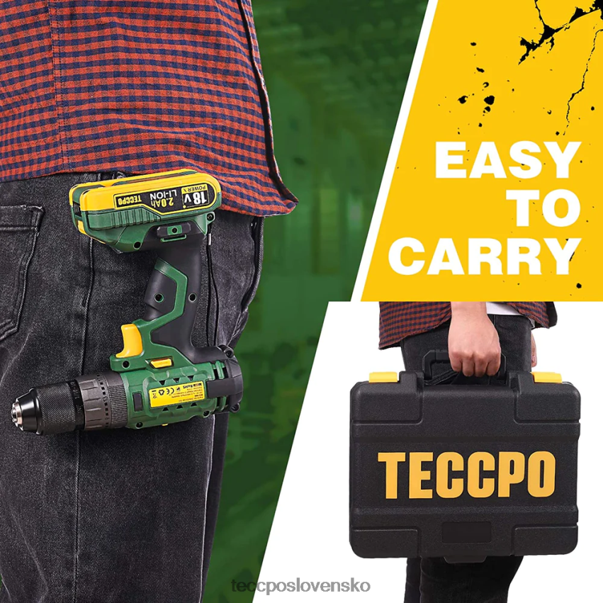 akumulátorový skrutkovač 45 nm TECCPO vŕtačky a ovládače V6RH8X14