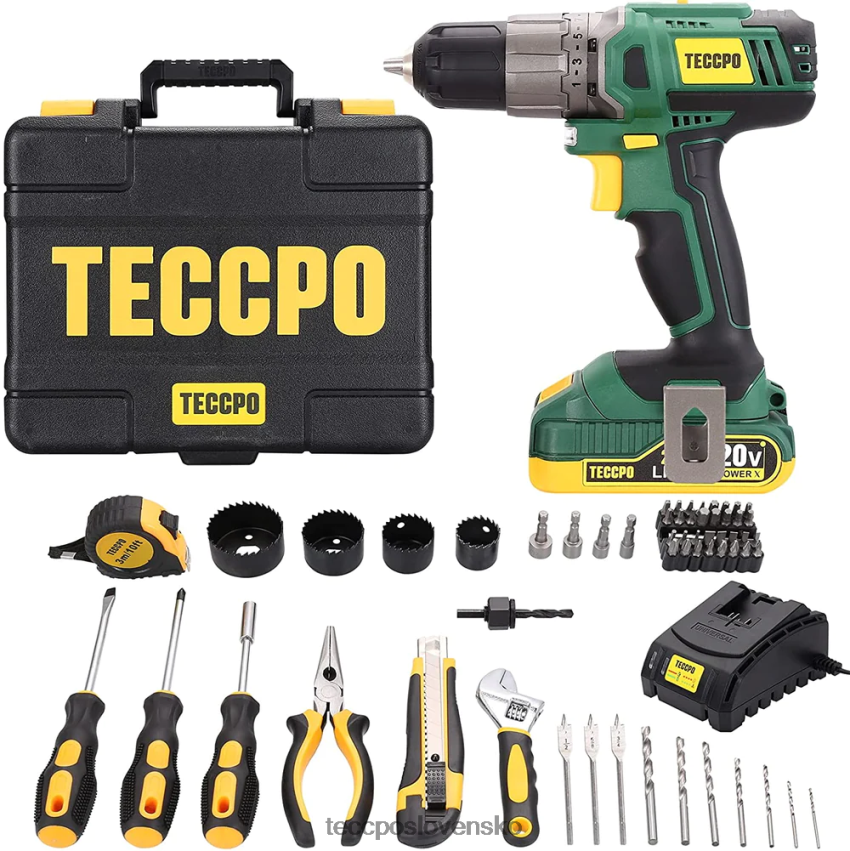 sada akumulátorových vŕtačiek TECCPO vŕtačky a ovládače V6RH8X10